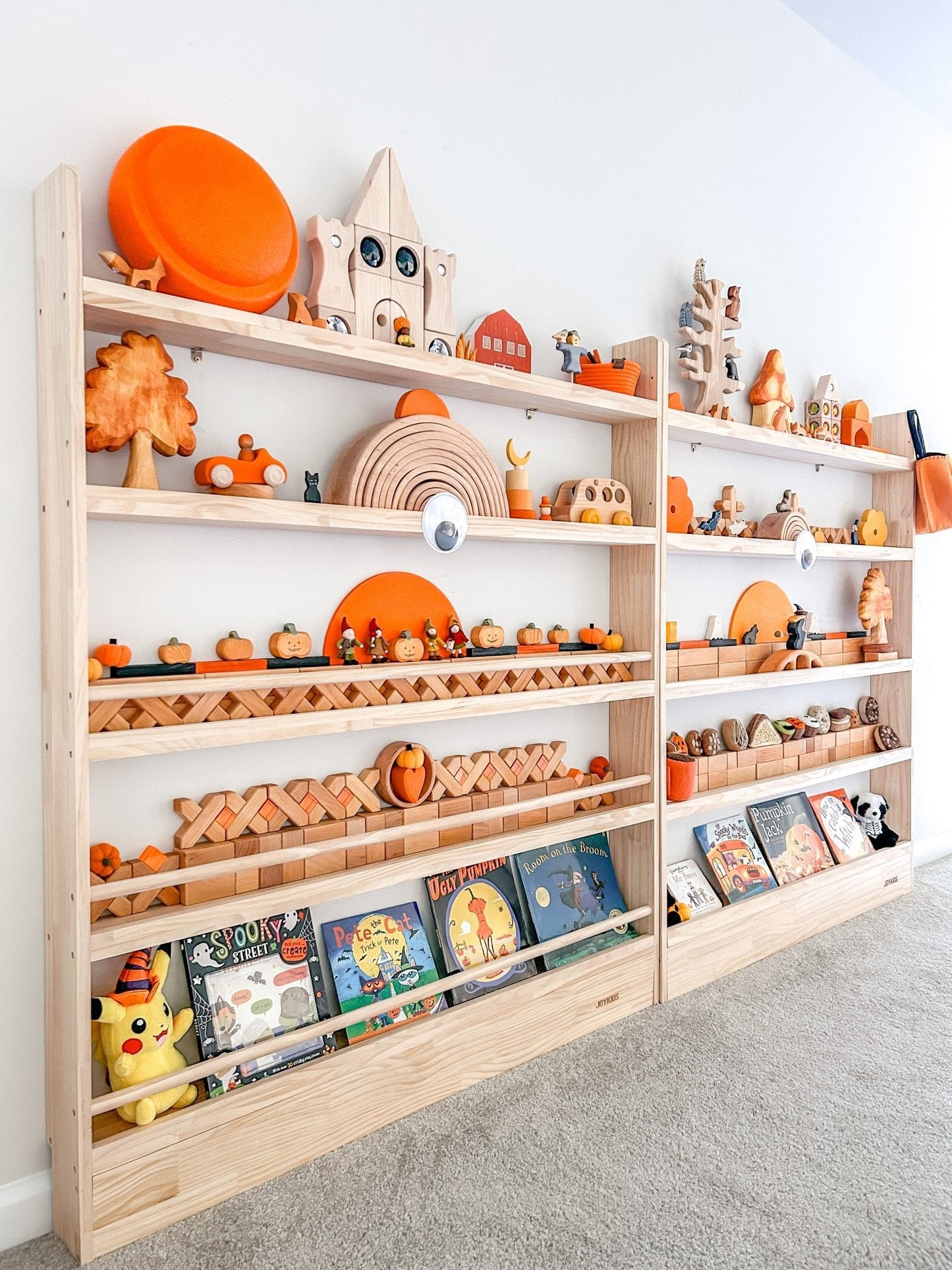 JOYKIDS Front Facing Bookshelf with 5 Tier - SolidWood