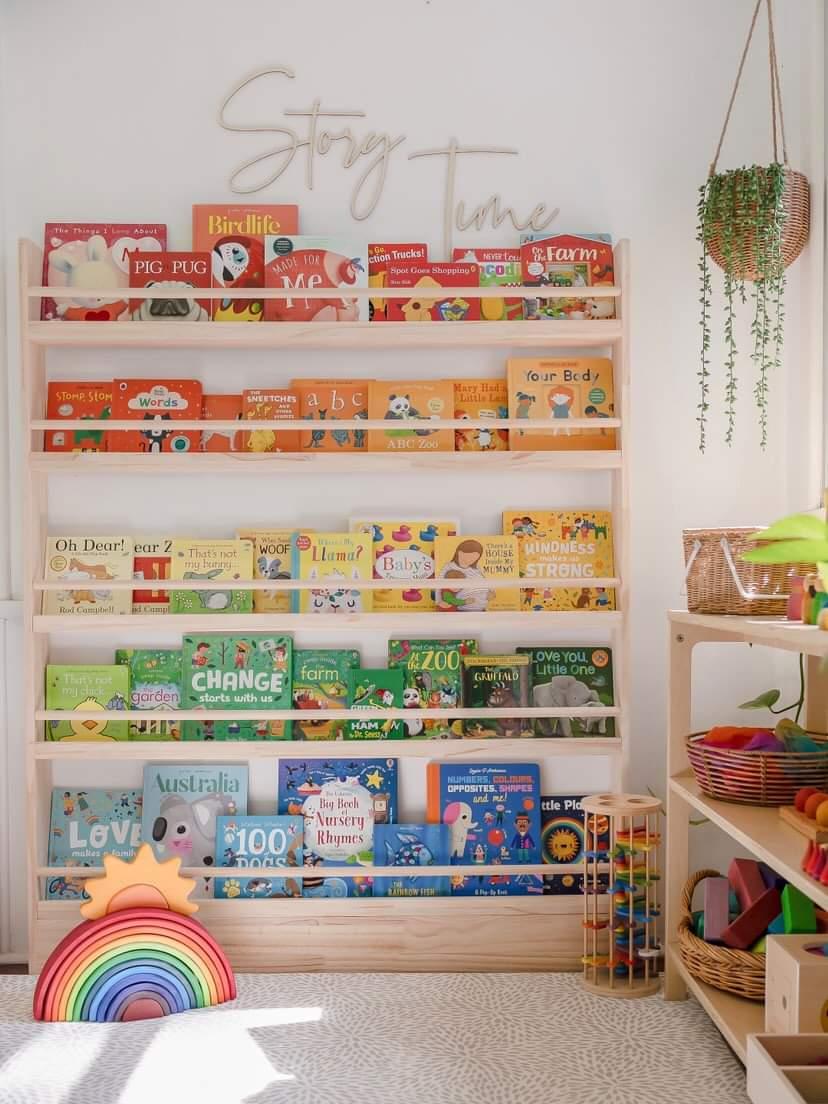 JOYKIDS Front Facing Bookshelf with 5 Tier - SolidWood