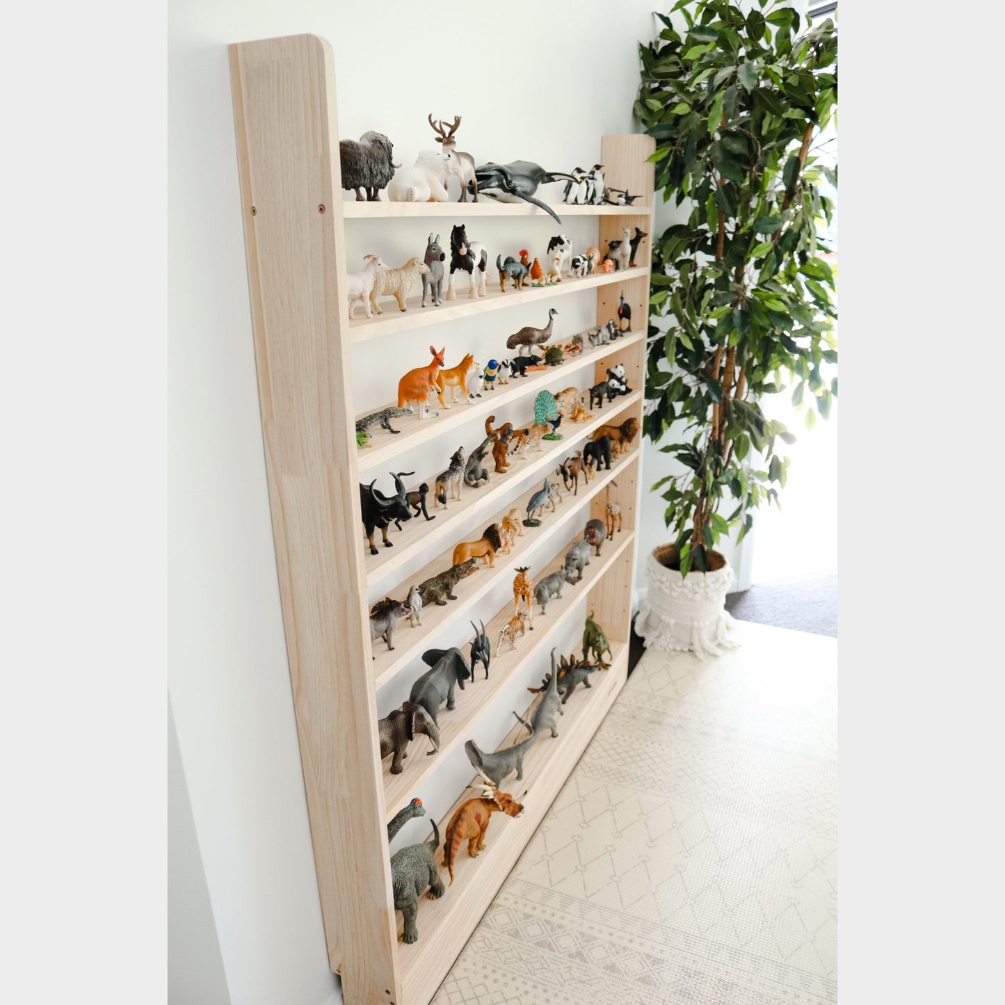 JOYKIDS Slim-Line Toy Shelf with 7-tier (Adjustable) - SolidWood
