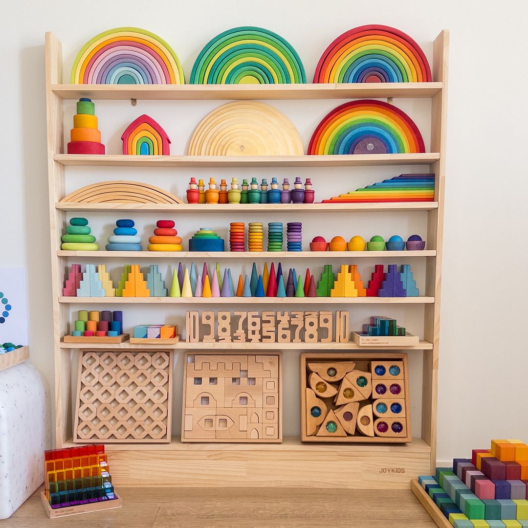 JOYKIDS Slim-Line Toy Shelf with 7-tier (Adjustable) - SolidWood