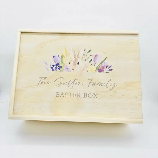 Keepsake Box - Easter Bunny Floral - Timber Tinkers