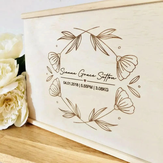 Keepsake Box - Floral - Timber Tinkers