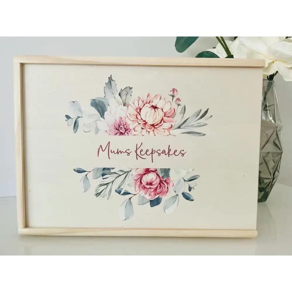 Keepsake Box - Pink Floral - Timber Tinkers