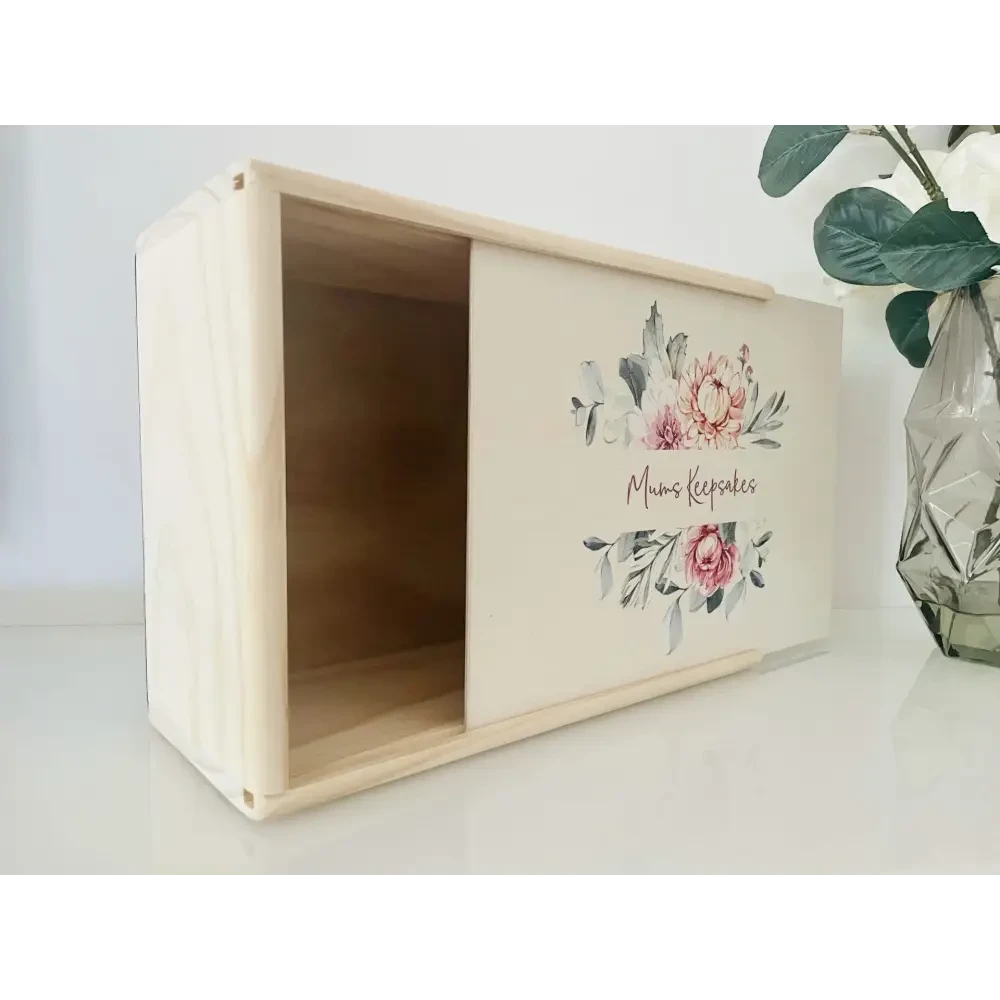 Keepsake Box - Pink Floral - Timber Tinkers