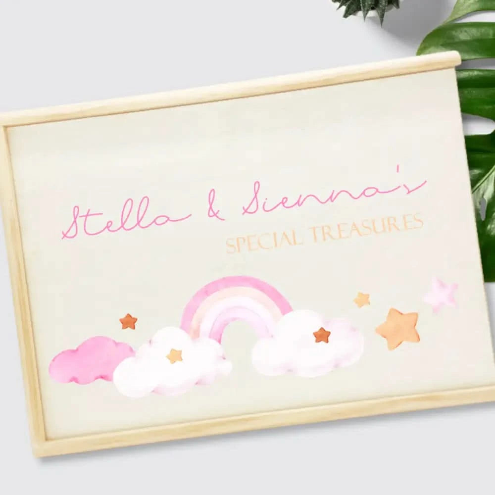 Keepsake Box - Pink Rainbow - Timber Tinkers