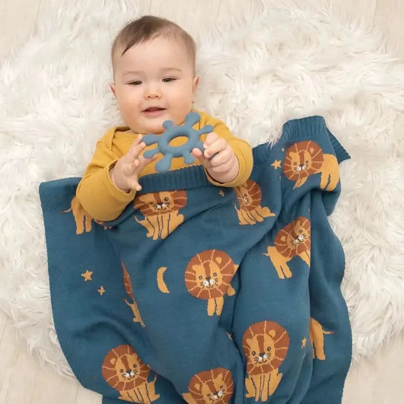 Knit Blanket - Lion - Timber Tinkers