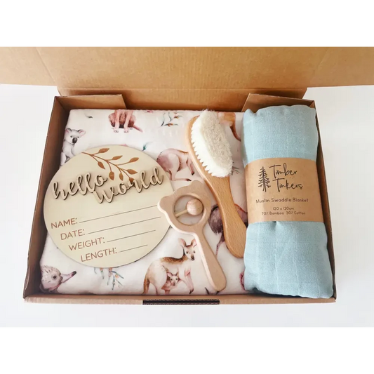Large Baby Gift Box - Australiana - Timber Tinkers