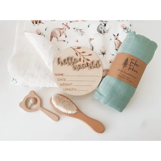 Large Baby Gift Box - Australiana - Timber Tinkers