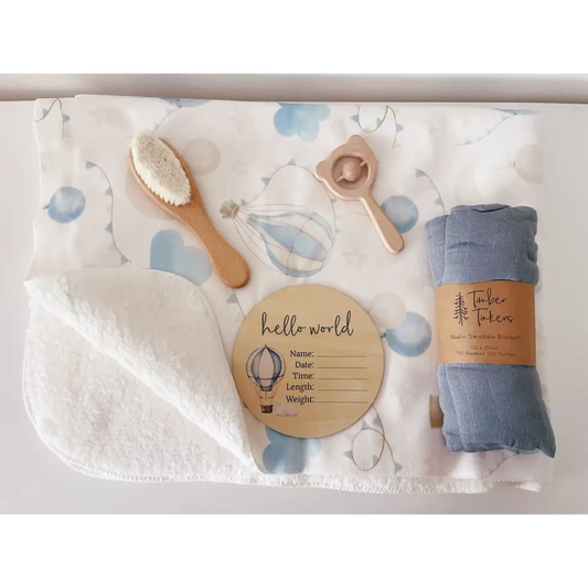 Large Baby Gift Box - Hot Air Balloon - Timber Tinkers