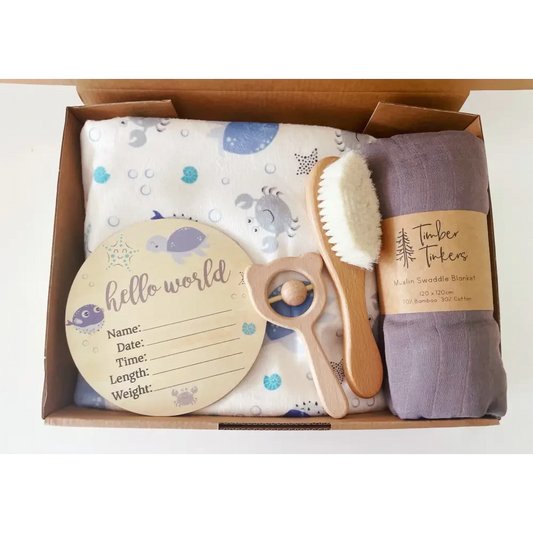 Large Baby Gift Box - Under the sea - Timber Tinkers
