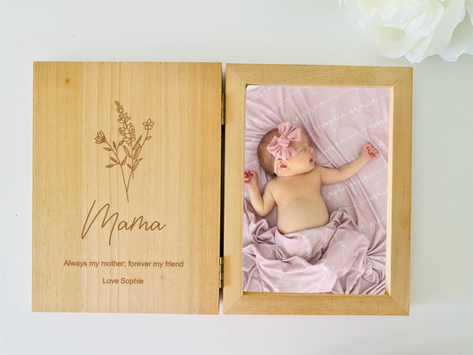 Personalised Floral Photo Frame