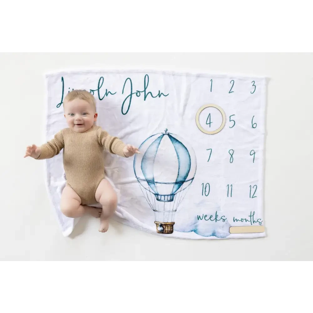 Milestone Blanket - Hot Air Balloon - Timber Tinkers