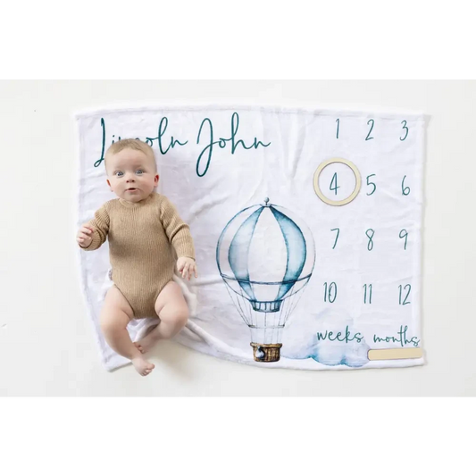 Milestone Blanket - Hot Air Balloon - Timber Tinkers