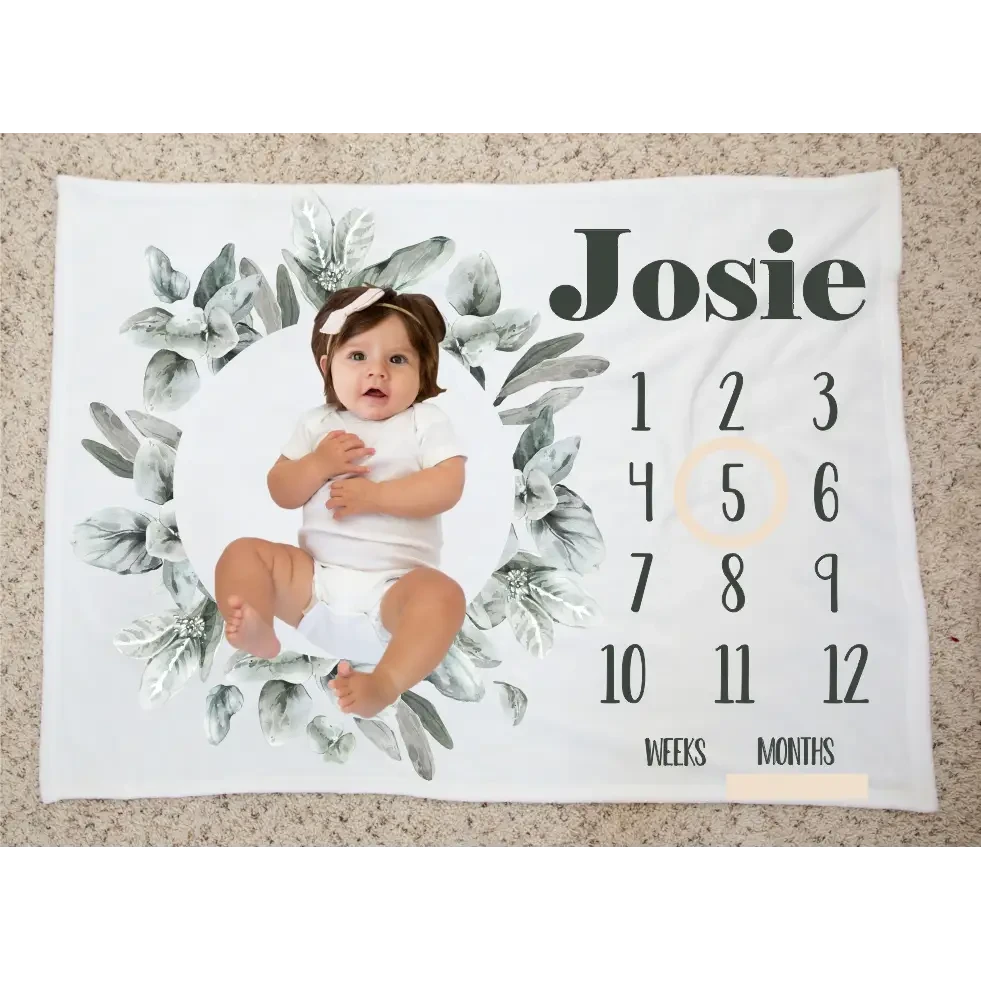 Milestone Blanket - Wreath Leaf - Timber Tinkers