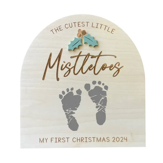 Mistletoes First Christmas Sign - Timber Tinkers