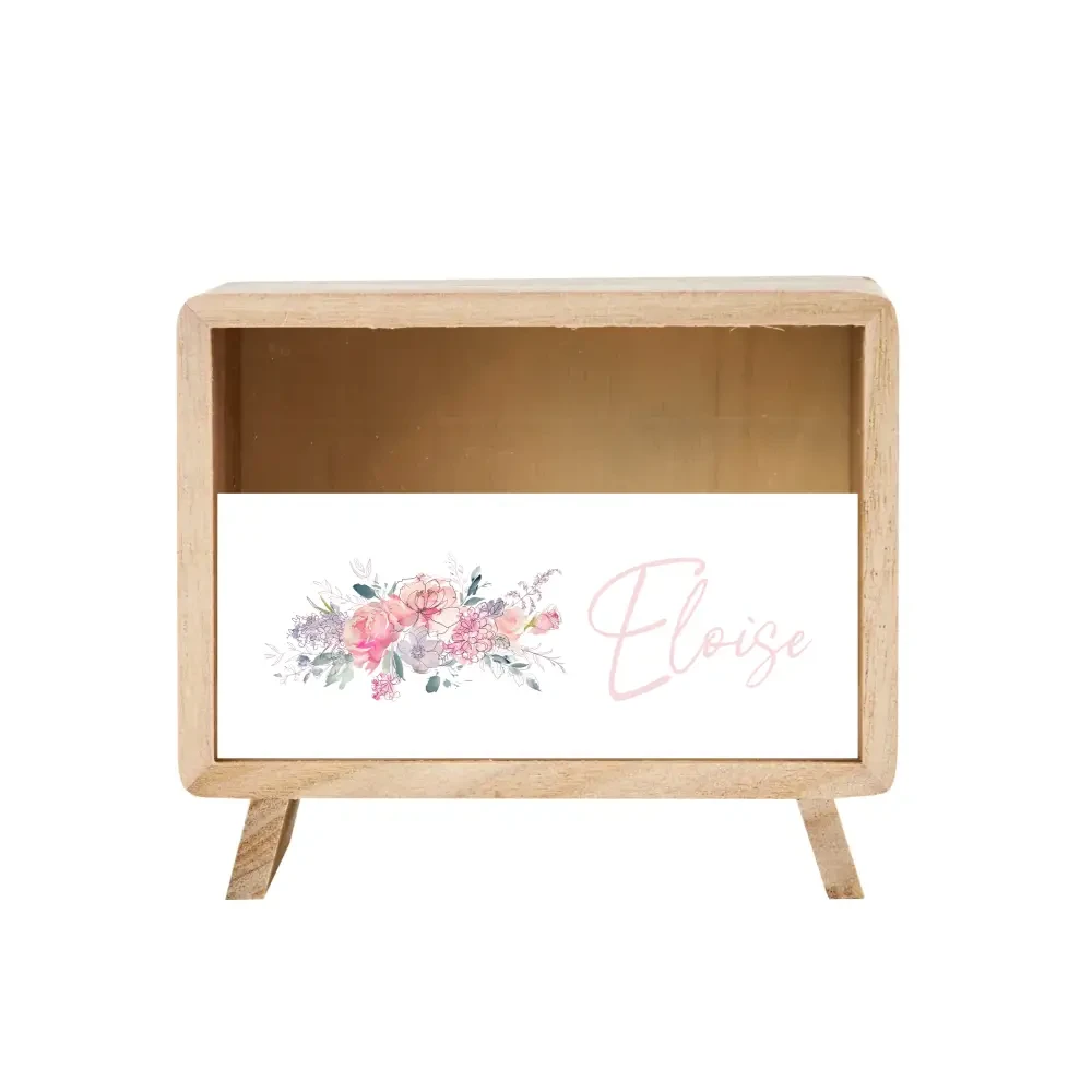 Money Box - Floral - Timber Tinkers