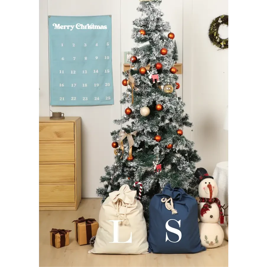 MONOGRAM Personalised Canvas Santa Sacks - Multiple Colours - Timber Tinkers