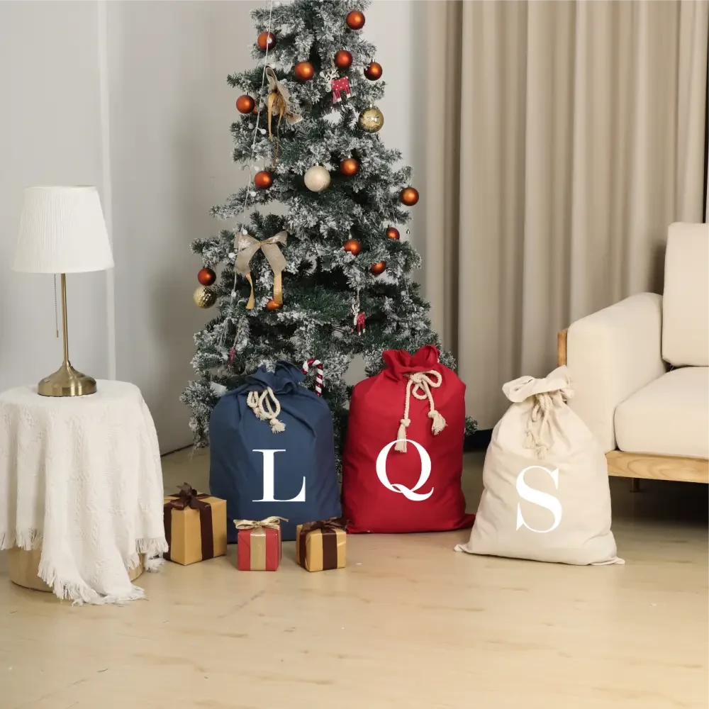 MONOGRAM Personalised Canvas Santa Sacks - Multiple Colours - Timber Tinkers