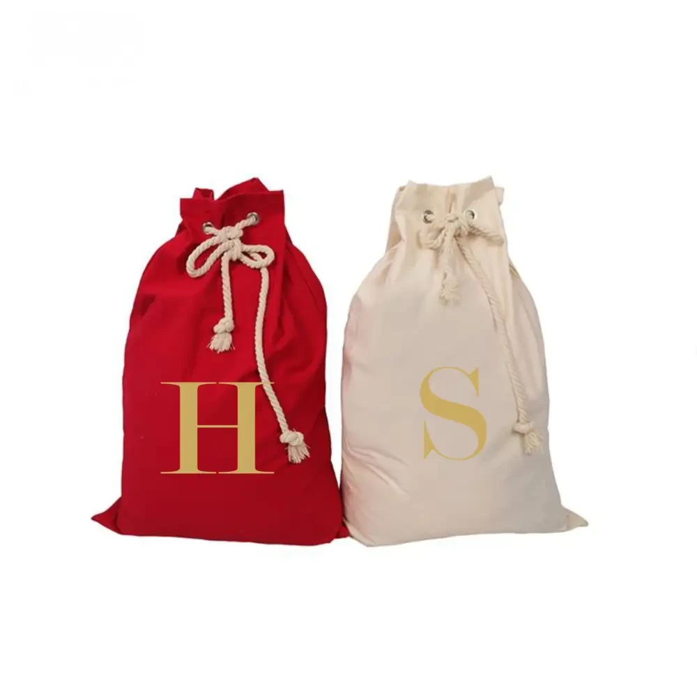 MONOGRAM Personalised Canvas Santa Sacks - Multiple Colours - Timber Tinkers