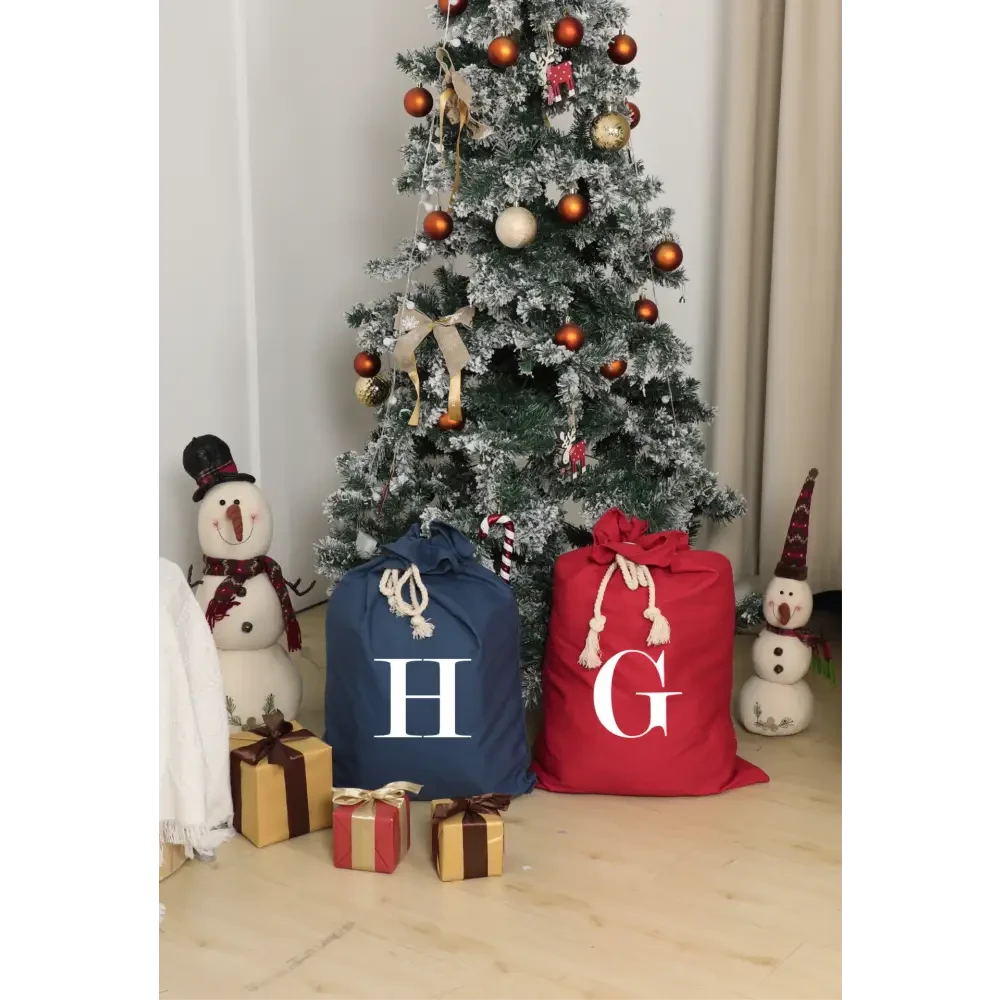 MONOGRAM Personalised Canvas Santa Sacks - Multiple Colours - Timber Tinkers