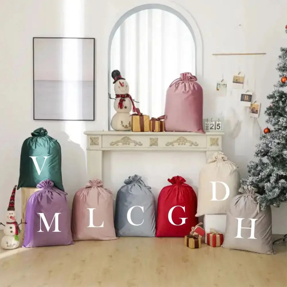 Monogram Velvet Santa Sack - Timber Tinkers