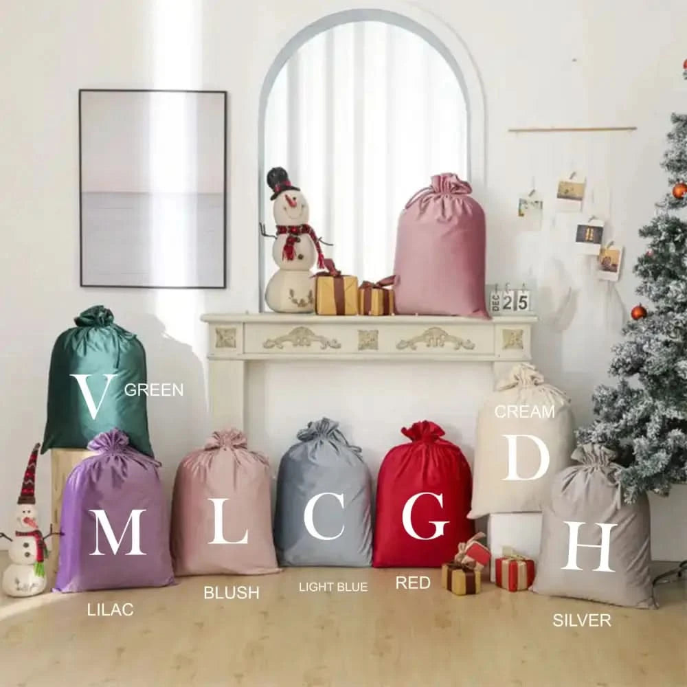 Monogram Velvet Santa Sack - Timber Tinkers