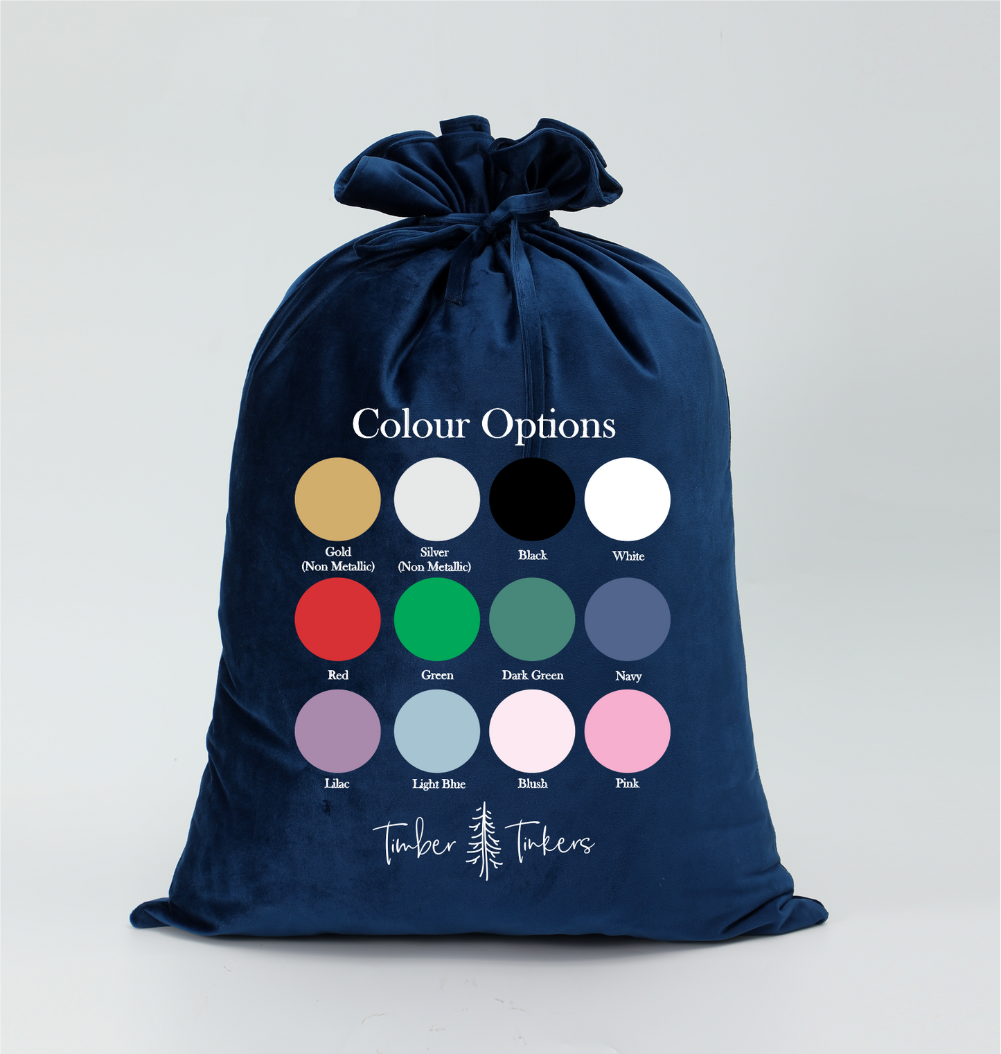 Personalised Velvet Santa Sack - Tree