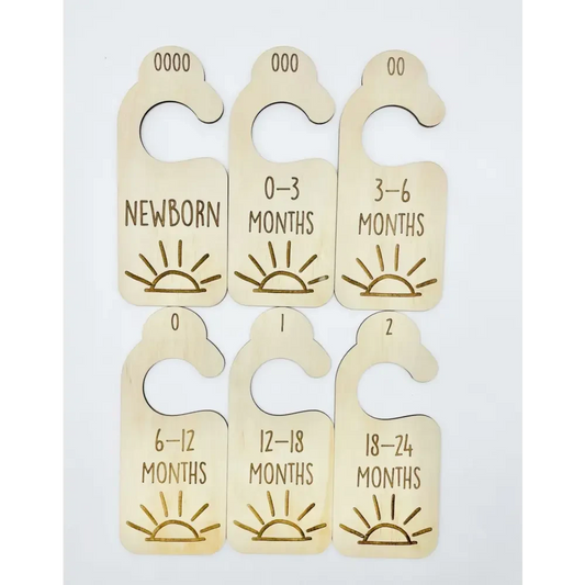 Nursery Wardrobe Dividers - Sun - Timber Tinkers