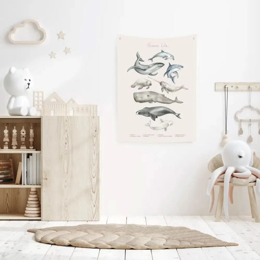 Ocean Canvas Wall Hang - Timber Tinkers