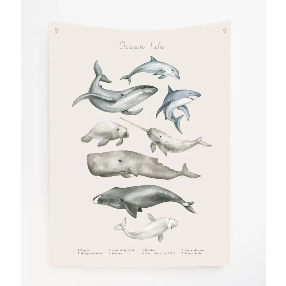 Ocean Canvas Wall Hang - Timber Tinkers