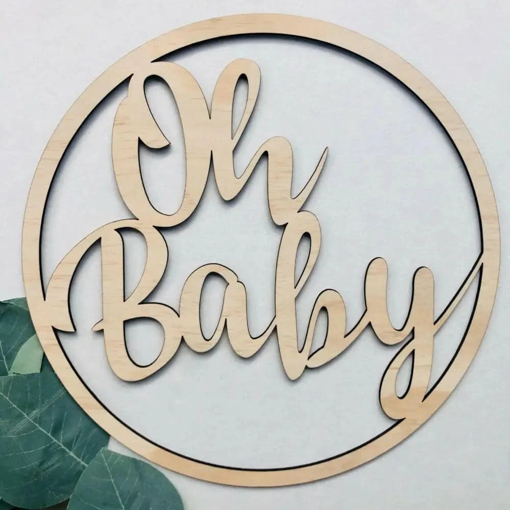 Oh Baby Shabby Chic Sign - Timber Tinkers