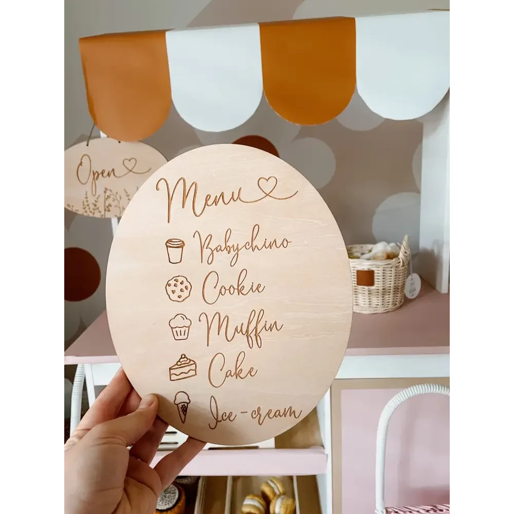 Oval Kids Menu - Timber Tinkers