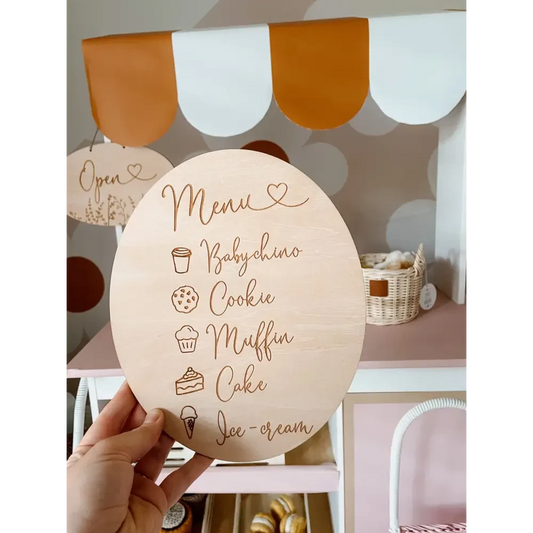 Oval Kids Menu - Timber Tinkers