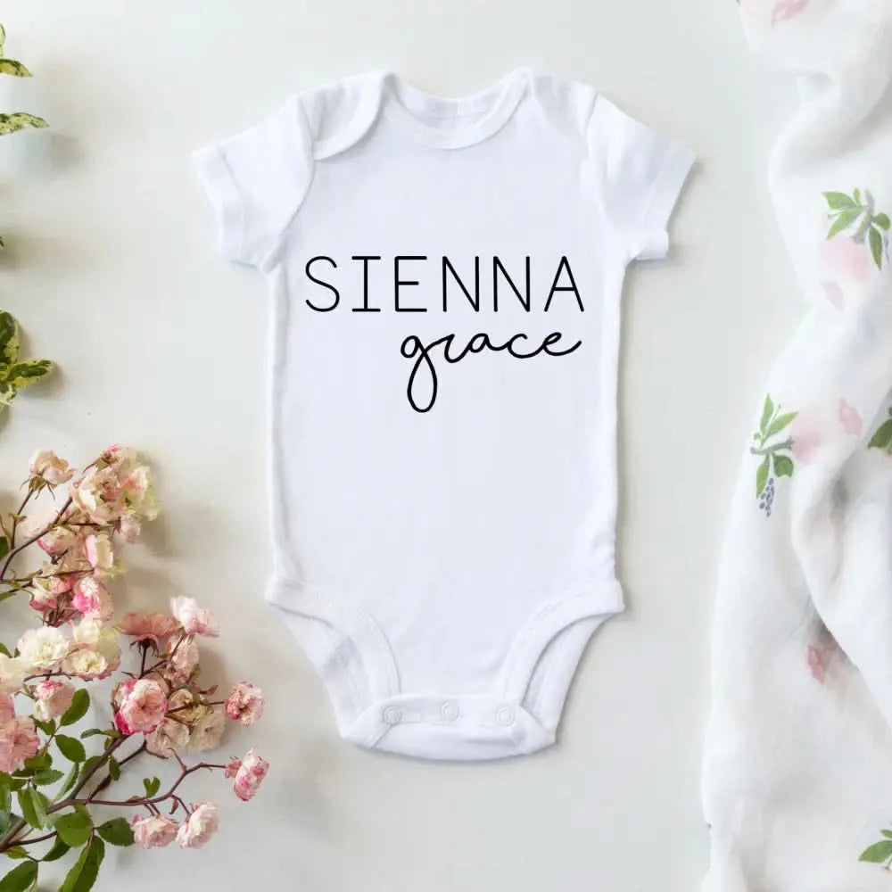Personalised Baby Onesie - Name - Timber Tinkers