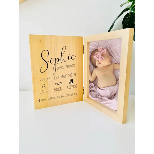 Personalised Baby Photo Frame - Timber Tinkers