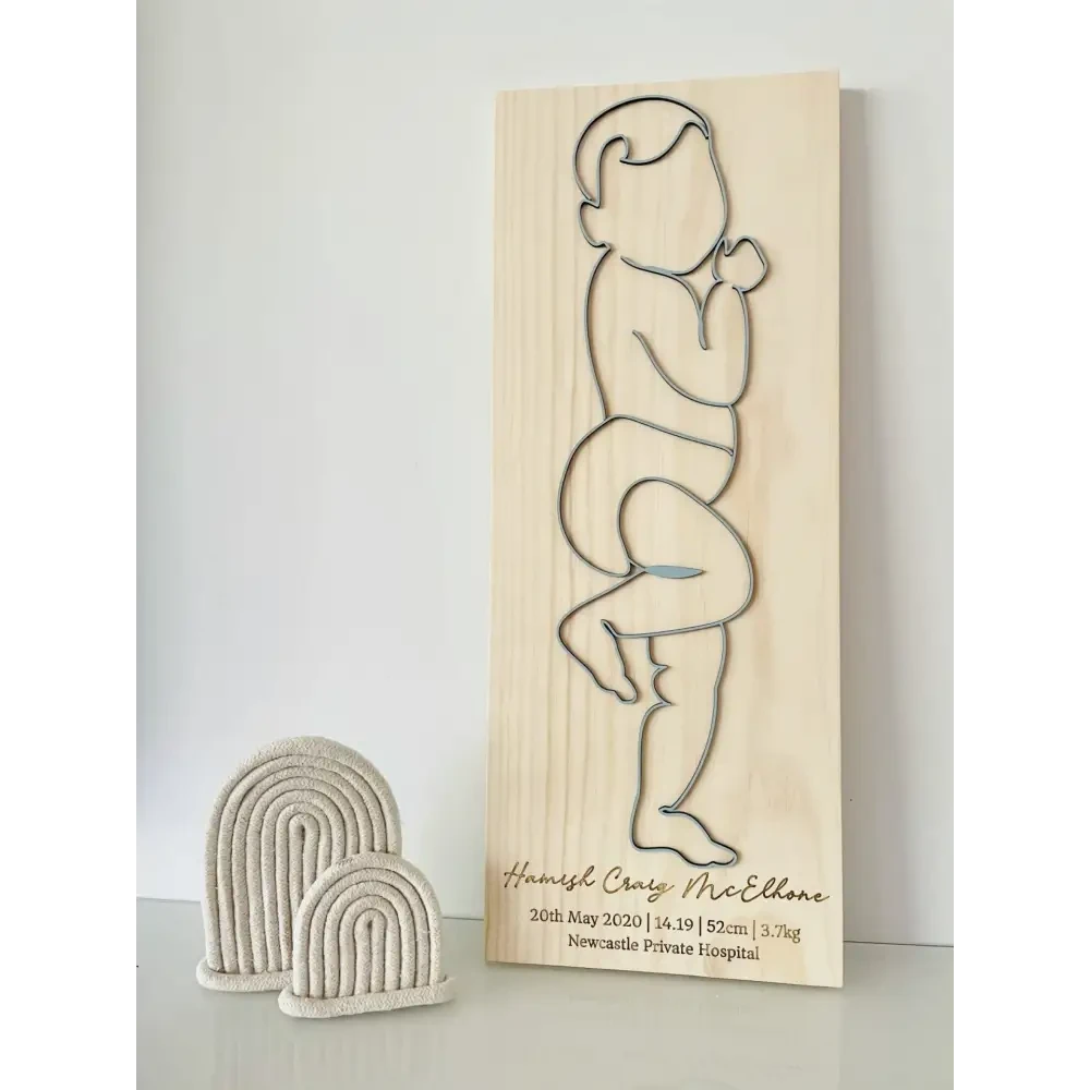 Personalised Birth Plaque - Timber Tinkers