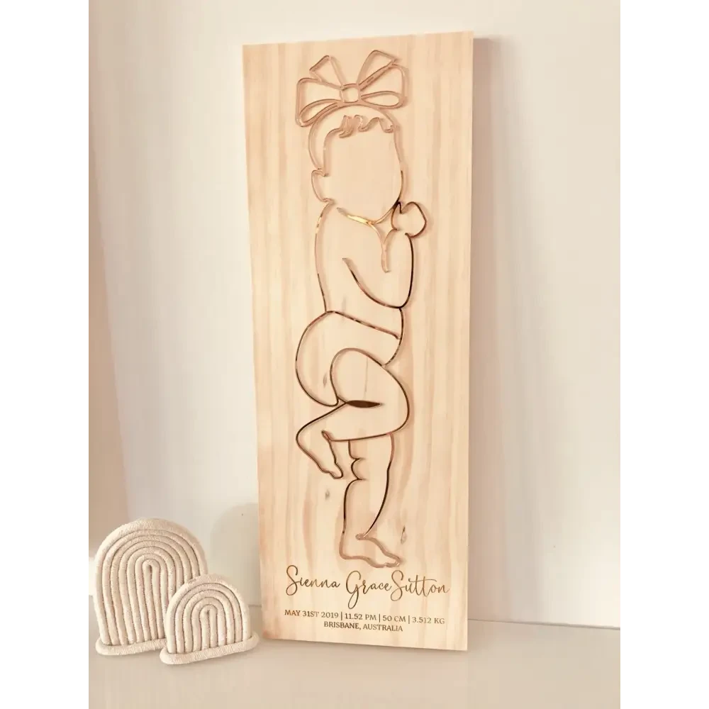 Personalised Birth Plaque - Timber Tinkers