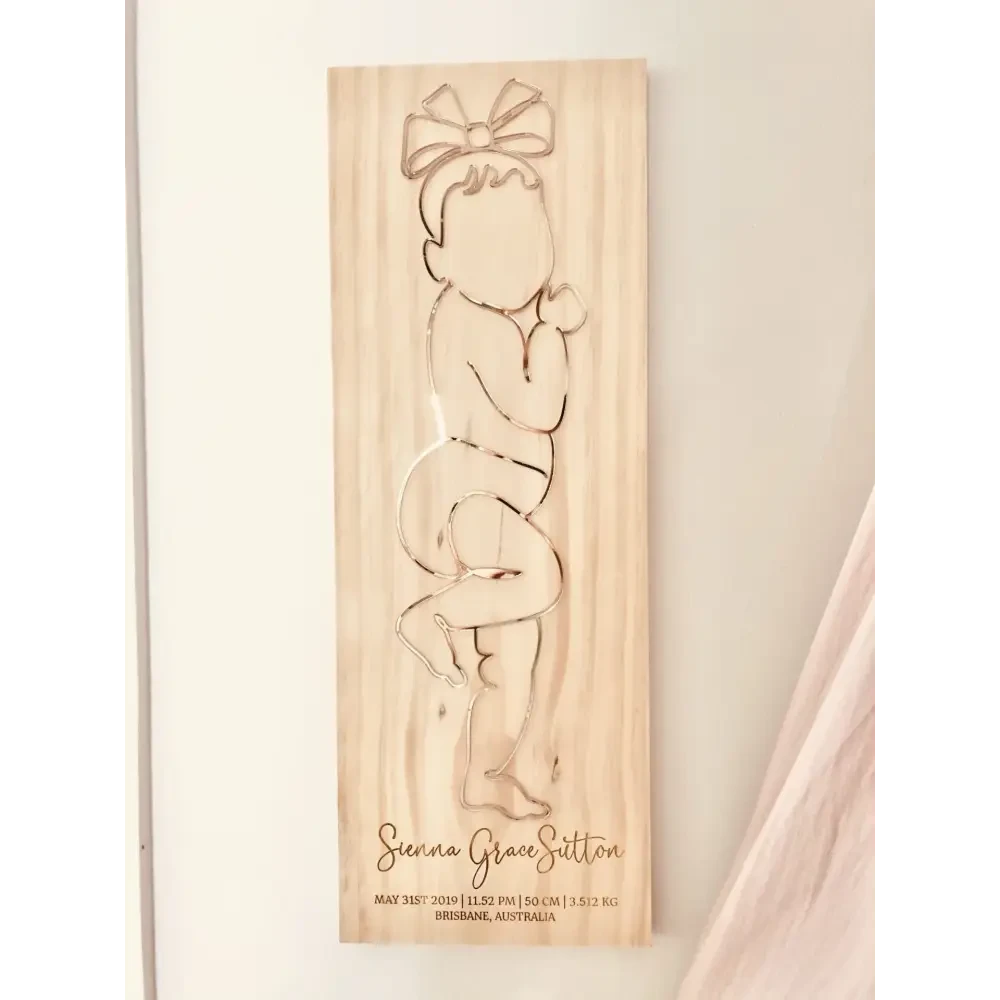 Personalised Birth Plaque - Timber Tinkers
