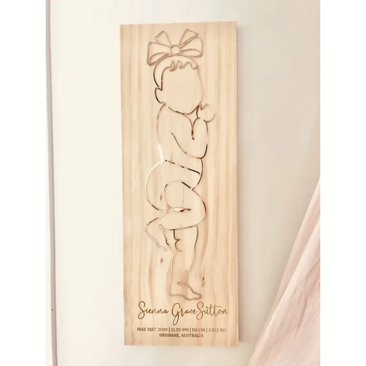 Personalised Birth Plaque - Timber Tinkers