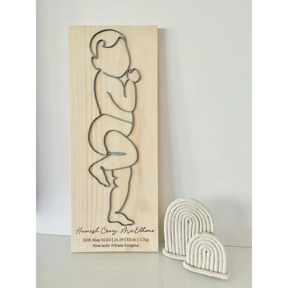 Personalised Birth Plaque - Timber Tinkers