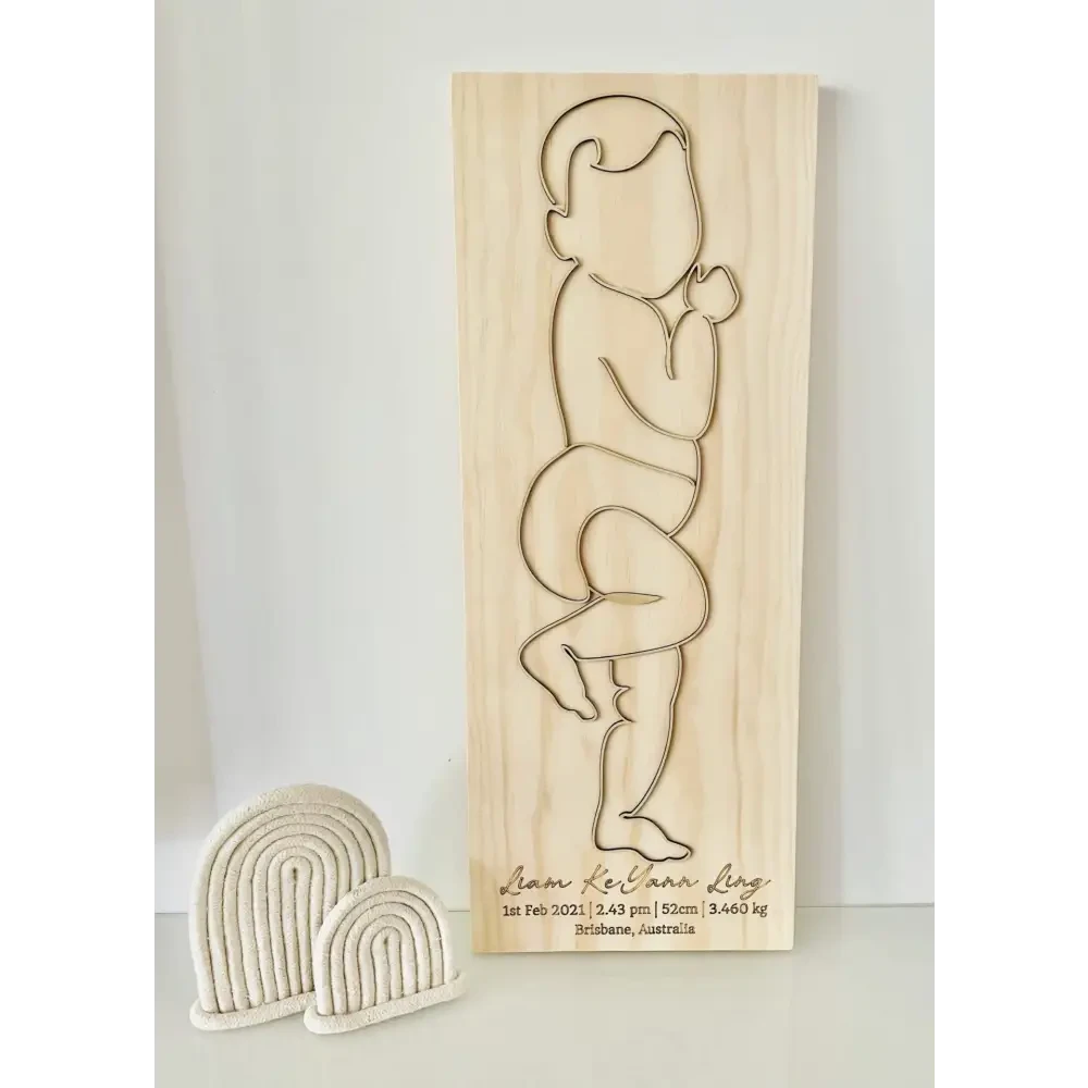 Personalised Birth Plaque - Timber Tinkers