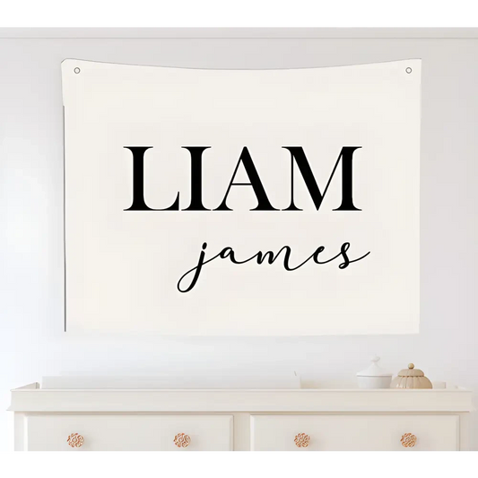 Personalised Block Letter Canvas Wall Hang - Timber Tinkers