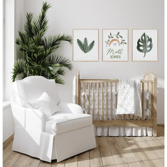 Personalised Botanicals Wooden Canvas Print Set - Timber Tinkers