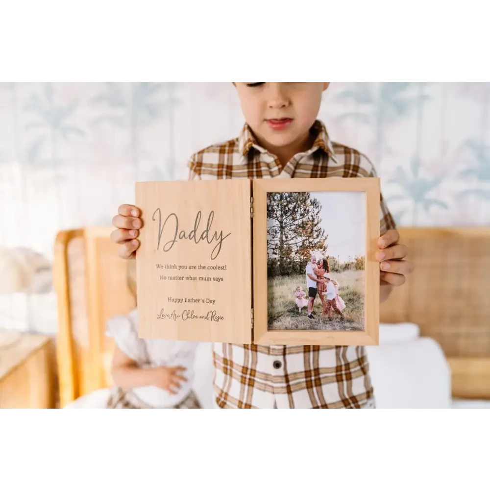 Personalised Father's Day Photo Frame - Coolest Dad - Timber Tinkers