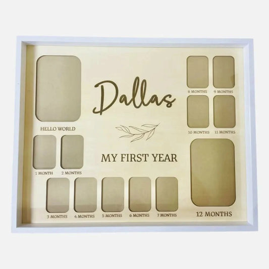 Personalised FIRST YEAR Photo Frame - Timber Tinkers