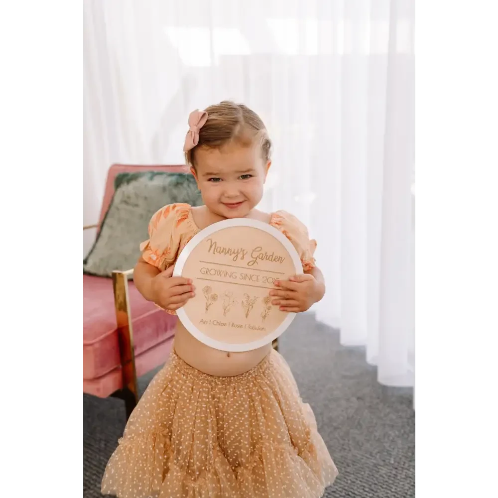 Personalised Floral Garden Sign - Timber Tinkers