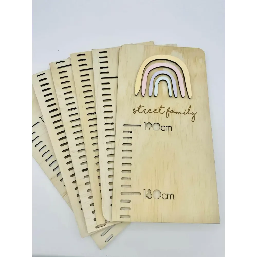 Personalised Growth Chart - 3D Rainbow - Timber Tinkers