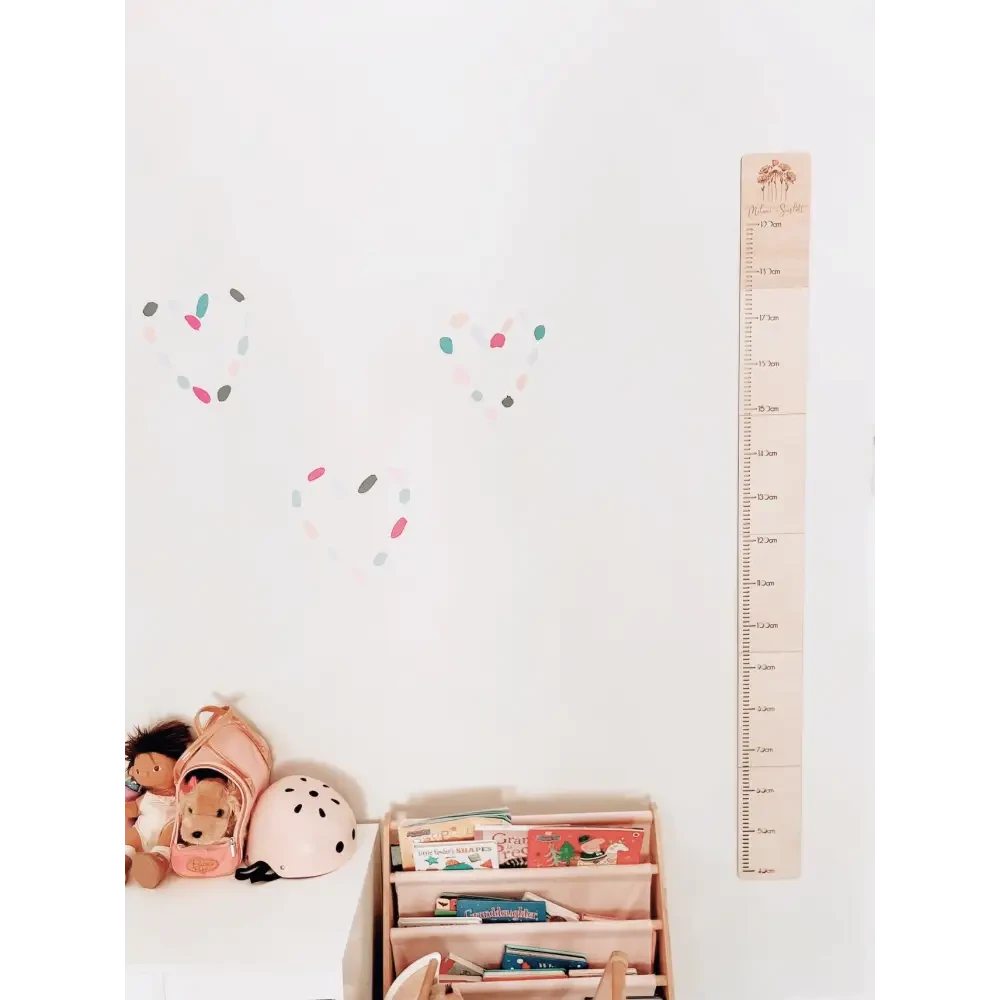 Personalised Growth Chart - Birth Flower - Timber Tinkers