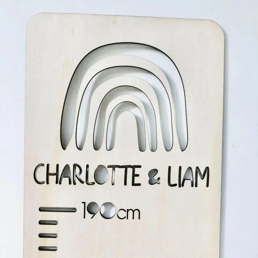 Personalised Growth Chart - Classic Rainbow - Timber Tinkers