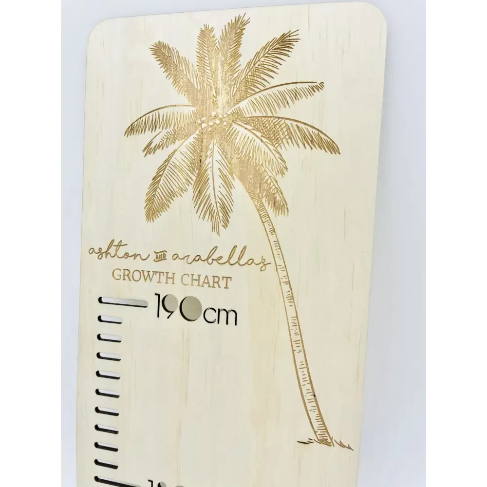 Personalised Growth Chart - Palm Tree - Timber Tinkers